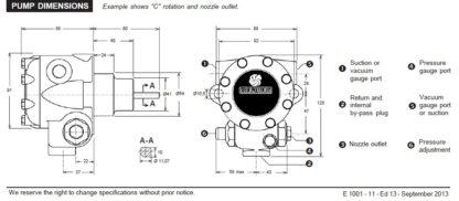 Bomba Suntec modelo E7 E7NC 1069 5/6/7P - Imagen 2